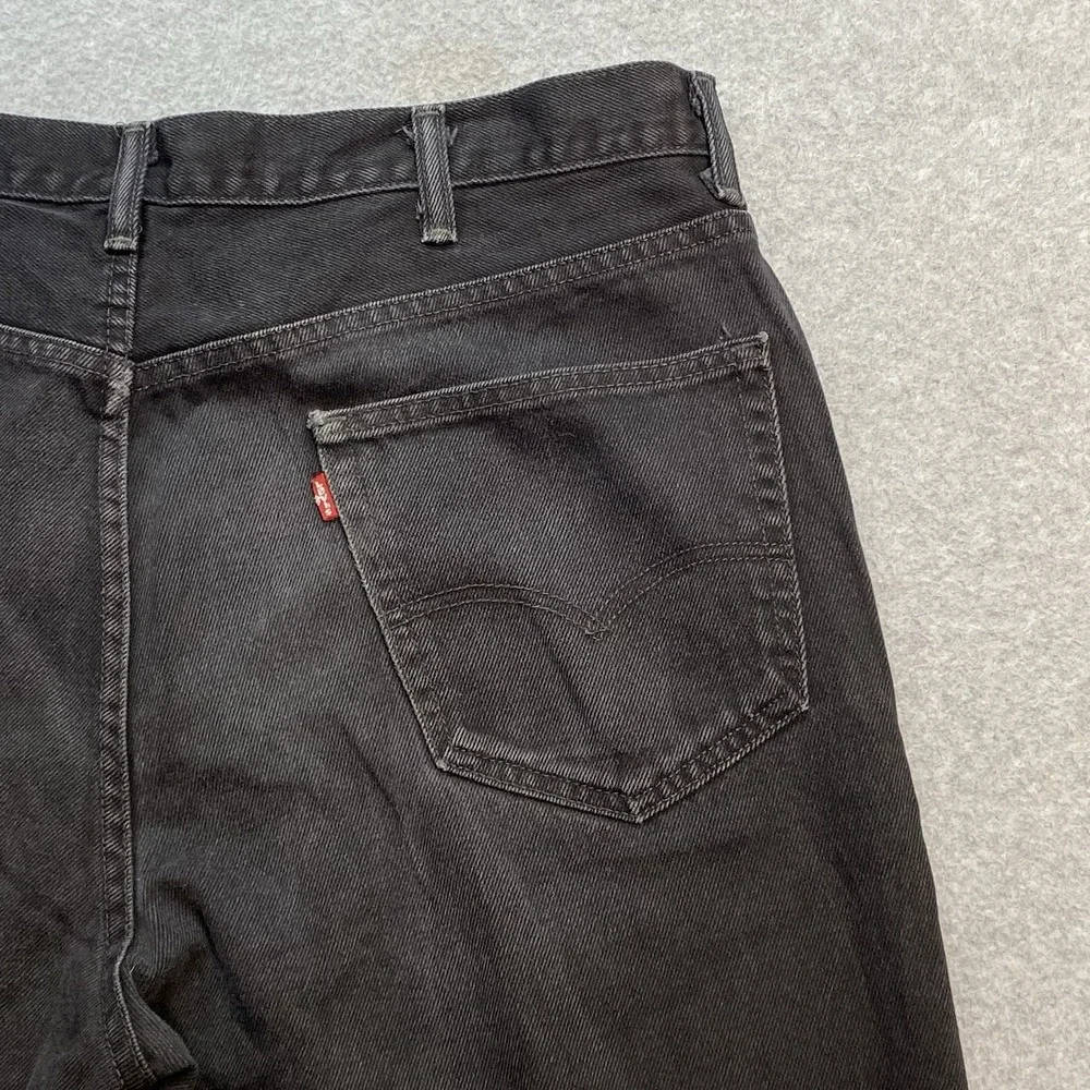 Levis 550 Regular Fit Straight Leg‎ City Retro Black Jeans Men's 40x30 Denim